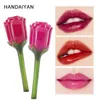 Handaiyan 5 färger läppglans fuktighetskräm ros spegel 3d läppglasyr makeup lätt slitage varaktiga lipgloss kvinnor flytande läppstift makeup8905397