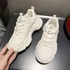 Par pappa skor enkel plattform chunky sneakers kil för kvinnors avslappnade skor andas mesh sommarsport löpande sko lättvikt tenis feminino spets upp a10