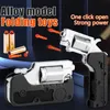 Gun Toys 1pc New Ghost Switch-Gun Folding Alloy Left Wheel Metal Model Wheel Simulation Toy Soft Gun With Plastic Bullets YQ240307