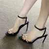 Stylish High Heels Sandals Women's Line Up French Style Spring Summer Sandal Women Stiletto Autumn Pointed Thin Versatile Fashion Ankle Strap Wedges 240228