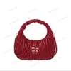 Miui Wander Matelasse Hobo Bag Bowling Arcadie Lolita Facs Womens Man Crossbody Designer Luxury Tote Handbags Half Moon Travel Clutch Pags Fluffy Higdts