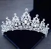 Headpieces de casamento tiara cristal nupcial tiara coroa prata cor diadema véu acessórios cabeça jóias2033030