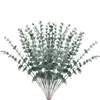 Decorative Flowers 20 Pcs 38 CM Indoor Artificial Eucalyptus Leaves Greenery Stem Faux Branches Floral Home Decor Fake