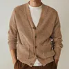 Maglioni da uomo Top Maglione Cardigan abbottonato Classico quotidiano per le vacanze Manica lunga Tinta unita regolare Elegante