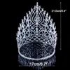 Rhinestone Wedding Hair Akcesoria Biżuteria Elegancka Miss Crown for Women Bridal Big Crystal Crowns and Tiaras King Party Prezent 240305