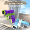 Gun Toys Rubber Band Gun Toy 3D Printed Gun Cub Radish Toy Knife Kids Stress Relief Toy Christmas Gift Decompression Boys Birthday Present YQ240307