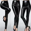 Women Sexy Faux Leather Leggings High Waist PU Fleece Female Plus Size Trousers Winter Pants Ladies Leggins Multicolor Fashion 240229