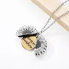 Anhänger Halsketten You Are My Sunshine Sunflower Für Frauen Rose Gold Silber Farbe Lange Kette Weibliche Choker Halskette Schmuck 2024