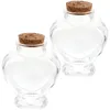 Botellas de almacenamiento 2 PCS Botella de deseos Transparente Drift Paisaje Decoración Corcho Adorno de vidrio