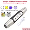 Taschenlampen Mini Schmuck Jade Glare LED-Taschenlampe Q5 Taschenlampe Blitzlampe Beleuchtung Steinerkennung Identifikation Hochleistungs-Gelber Tropfen Deli Dhro5