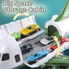 Childrens Toy Airplane Boy Car Stor överdimensionerad droppbeständig pussel Multifunktionell deformation Simulerad Airliner Model 240307