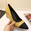 Zapatos de vestir Niza Mujer Otoño Mujeres Bombas de cuña negras Pendiente puntiaguda Tacones casuales cómodos 38 39 40