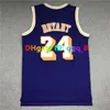 8 24 Bryant Throwback Basketball Jersey Bean The Black Mamba Mens T-shirt Purple Black Jaune 2001 2002 1996 1997 Taille S-XXL