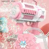 Новинки игр Bubbles Gun So Bubble Machine Электрическая космическая пусковая установка Подарки на день защиты детей Полностью автоматическая с легким рюкзаком Детская игрушка 230130 Q240307