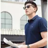 Polo's van heren katoenen mannen polo shirt korte mouw knop mode business casual zomer klassiek merk t-shirts hommes tops