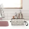 Kosmetiska väskor anpassade en blåsig dag toalettartikar kvinnor greyhound whippet sighthound dog makeup arrangör skönhet lagring dopp kit fall