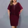 Elegant Summer Party Dress Decor Daily Wear Bodycon Plus Size Chiffon Lady Banquet 240228