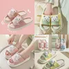 Designer Sandal for Women Platform Sandaler Sandale Slides skor tjock botten Summer Flat Heel Hook Loop Casual Beach Buckle Gai