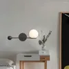 Vägglampa kontrapesso ledande sconce modern boll glas bord guld /svart för heminredning sängplats vardagsrum g4 loft stil