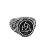 Bröllopsringar Tribal Norse Viking Rune Ring rostfritt stål smycken Celtic Knot Odin039S Symbol Signet Biker Men SWR09882614083