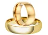Anéis de casamento 6mm8mm Brasil Simples 316L Titânio Aço IP Ouro Cheio Brilhante Casal Anel Conjunto de Noivado para Mulheres e Men5446450