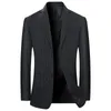 Homens preto casual blazers jaquetas masculino sólido ternos de negócios casacos alta qualidade homem primavera fino tamanho 4xl 240223