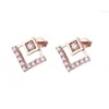 New Style Eye Catching Shiny Diamond Beaded 14k Rose Gold Earrings for Womens Fine Jewelry Options at Best Prices