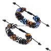 Chain Tiger Eye Double Layer Stone Adjustable Bracelet Beaded Bracelets Wristband For Men Women Fashion Jewelry Drop Delivery Jewelry Dhjx1