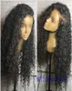 グレード9aルーズカーリーフルレース黒人女性のための人間の髪のかつらのためのグアルレスレースフロントウィッグプリプルックバージンヘアウィッグス9899180