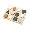 Inteligence Toys 1set Baby Sile Montessori Geomet Jigsaw Puzzle Nested Stacking BPA Preschool Education