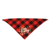 Dog Apparel Red Black Plaid Triangle Towel Pet Birthday Triangular Bandage Accessories Supplies Products