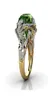 Hoyon 14k gul guldfärg smaragd ädelstenring för kvinnor fina anillos de anel bijoux femme smycken bizuteria jade 2204021586697