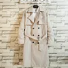 Koreansk modefjädergravrock herrvindbrytare trenchcoat män smart casual lös lång överrock streetwear stor storlek 5xl 240228