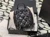 10A Mirror Quality Designers Small Nylon Backpack Womens Luxurys Handbags Quilted Flap Chip Purse Double Chain Strap Shoulder Black Bag With Box