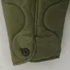 Parkas exército verde oversize acolchoado jaqueta mulher 2021 inverno outono algodão acolchoado casaco solto casual sem gola moda outwear elegante chique