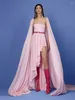 Casual Dresses Elegant Pink Asymmetrical Chiffon Long Women Maxi With Jackets 2 Pieces Female Gowns To Party