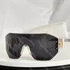 Herrglasögon varumärkesdesigner ansiktsmask solglasögon män utomhussportglasögon överdimensionerade ramspegel solglasögon med låda