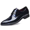 Top Mens Leather Dress Shoes British Printing Navy Bule Black Brow Oxfords Flat Office Party Wedding Round Toe Size 38-48 GAI usonline