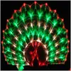 Led Strings New Year Lantern Decoration Wedding Marriage Room Layout Window Decorative Peacock Led Holiday Garden Lawn Lights242S Drop Dhotj