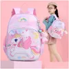 Rugzakken Meisjesrugzak Cartoon Roze Prinses Schooltas Kindertuin Mochila Baby Escolar Drop Delivery Dhd2F