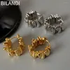 Серьги-кольца Bilandi, модные украшения в стиле хип-хоп, крутые нестандартные металлические пряжки для женщин, свадебный подарок для девочек, красивые аксессуары для ушей