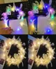 Lysande LED -fjäderkrans Angel Fairy pannband med Flash Colorful Lights Hair Band Wedding Birthday Party Club Head Dress Night 5373300