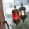 Bougeoirs en verre marocain, chandelier en fer, atmosphère artistique, lanterne classique en métal, ne se décolore pas facilement, suspension