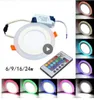 Roundsquare RGB LED -panel Ljus fjärrkontroll 6W9W16W24W Infälld LED -takpanel Ljus AC85265Vdriver7707002