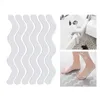 Tappetini da bagno 6 pezzi Strisce antiscivolo a forma di S Adesivi per doccia di sicurezza impermeabili Autoadesivi Non nastri per il pavimento delle scale della vasca da bagno