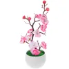 Decorative Flowers Artificial Plum Decor Realistic Flower Faux Bonsai Fake Blossom Simulation
