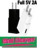 USB Fast Wall Charger Full 5V 2A AC Travel Home Charger Adapter US EU Plug för Universal Smartphone Android Phone White Black Colo1257849