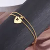 Creative and Personalized Jewelry Gold-plated Hollow Heart Triumphal Arch Design Double-layer Bracelet for Women