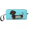 Cosmetic Bags Dachshund Flower Pots Bag Women Large Capacity Wiener Badger Sausage Dog Makeup Case Beauty Storage Toiletry