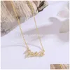 Pendant Necklaces T Jia Di Necklace Boutique Jewelry Valentines Day Gift Letter Pendant Advanced Design Sense Temperament Drop Deliver Dhgzm